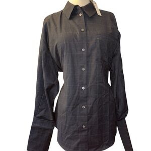 Olivaceous Valerie button down with corset back long sleeves collared Sz M NWT